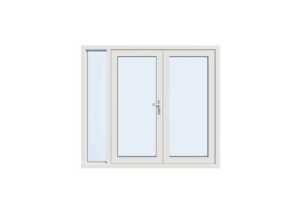 Kunststof tuindeur met zijlicht