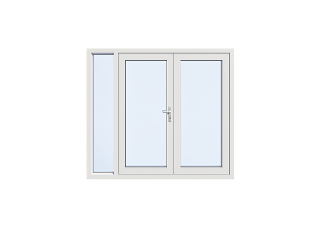 Kunststof tuindeur met zijlicht