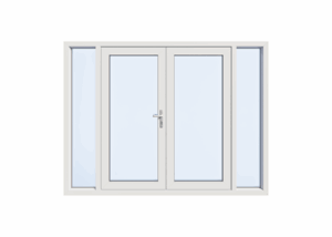 Kunststof tuindeuren 2 zijlichten